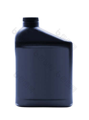 塑料瓶电动机石油孤立的白色背景塑料瓶电动机石油
