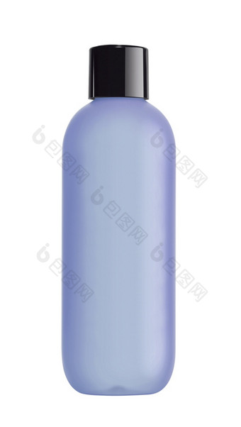 蓝色的瓶<strong>化妆品包装</strong>碳粉孤立的白色背景蓝色的瓶<strong>化妆品包装</strong>碳粉