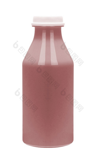 水果酸奶瓶孤立的白色水果酸奶瓶