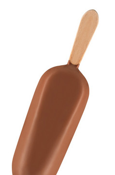 冰奶油覆盖与巧克力孤立的白色背景冰奶油覆盖与巧克力