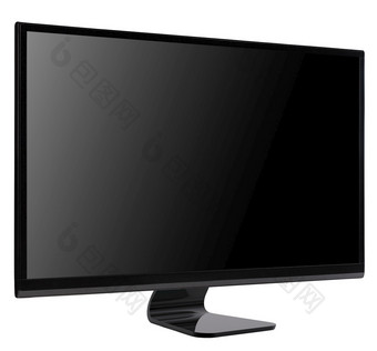 电脑监控宽屏幕孤立的白色背景电脑监控宽屏幕