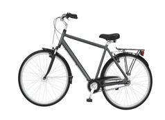 黑色的古董路自行车孤立的白色背景黑色的古董路自行车孤立的