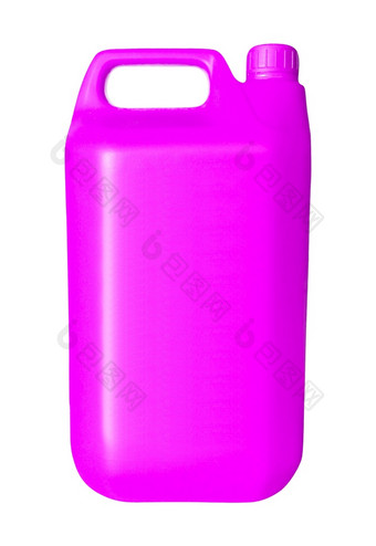 紫罗兰色的塑料油罐白色背景紫罗兰色的塑料油罐