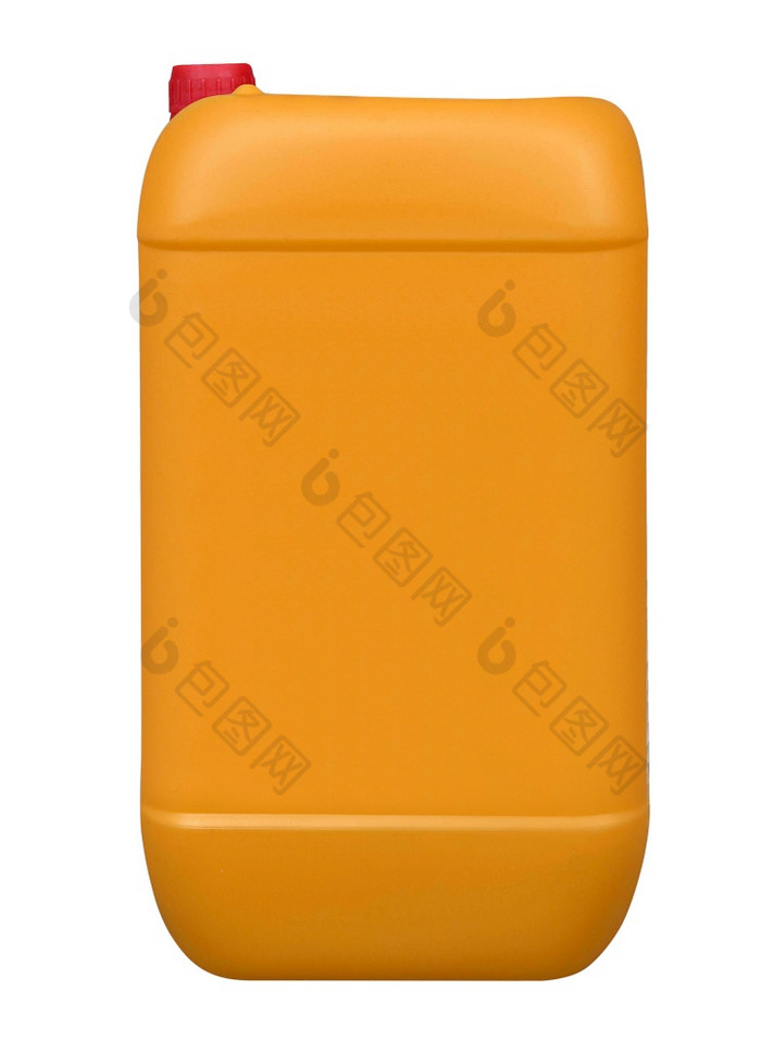橙色塑料每加仑杰里可以孤立的白色背景橙色塑料每加仑杰里可以孤立的