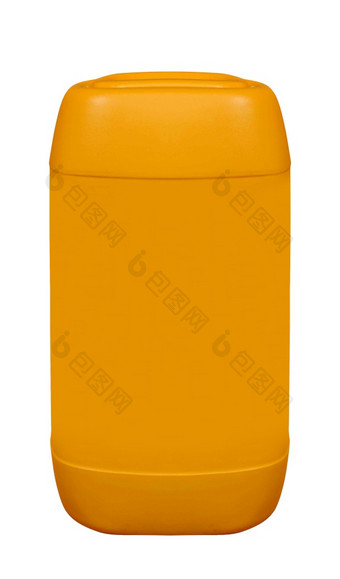 橙色塑料油罐白色背景橙色塑料油罐