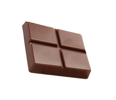 块巧克力孤立的白色背景块巧克力