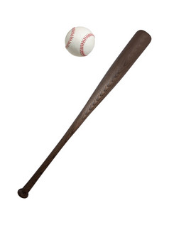 棒球球和蝙蝠孤立的白色背景棒球球和蝙蝠孤立的