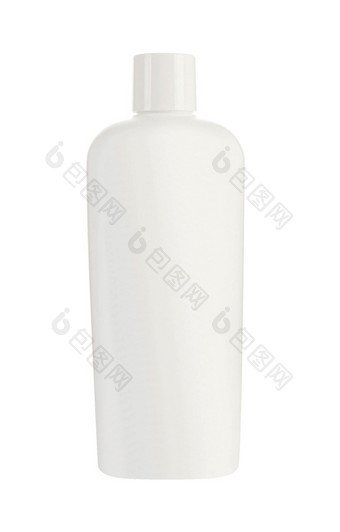 白色洗发水瓶孤立的白色白色洗发水瓶