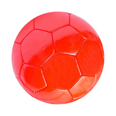 红色的足球球孤立的白色背景红色的足球球孤立的