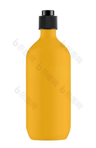 橙色塑料<strong>洗发水</strong>瓶孤立的白色背景橙色塑料<strong>洗发水</strong>瓶