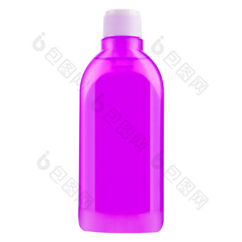 塑料瓶与清洁液体孤立的白色背景塑料瓶与清洁液体
