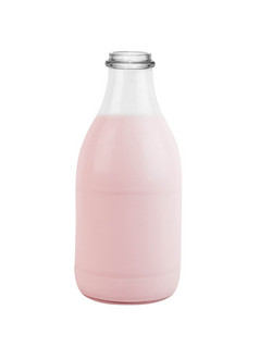 牛奶瓶孤立的白色背景牛奶瓶