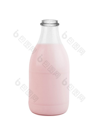 牛奶瓶孤立的白色背景牛奶瓶