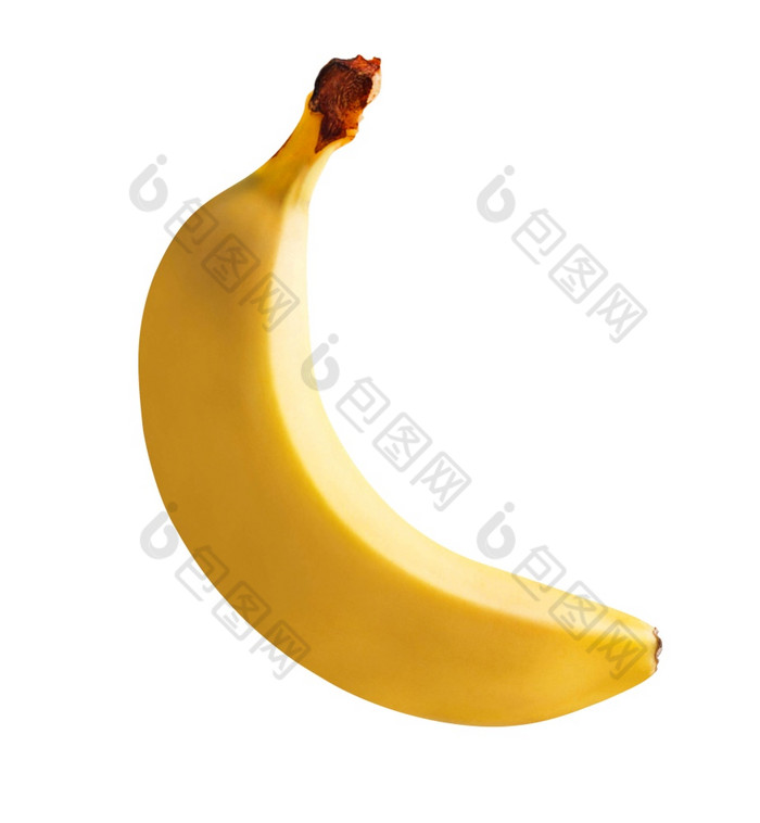单香蕉孤立的白色单香蕉孤立的