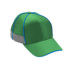 绿色棒球帽孤立的白色背景绿色棒球帽孤立的白色
