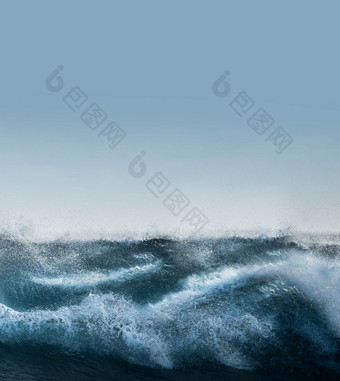 蓝色的海洋波关闭蓝色的海洋波