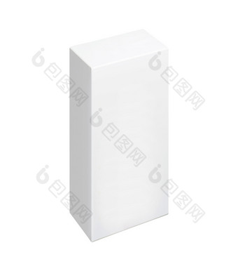 空白盒子孤立的白色背景空白盒子孤立的