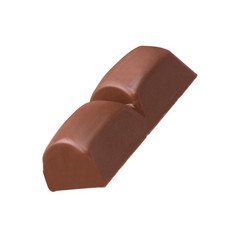 巧克力块孤立的白色背景巧克力块孤立的