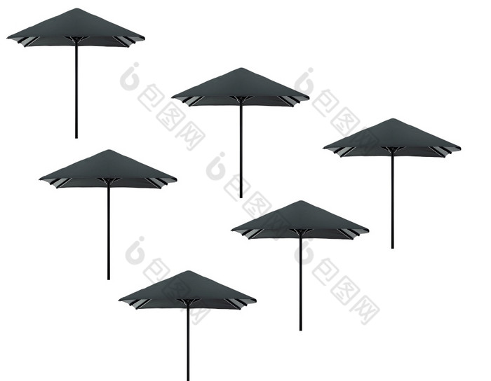 海滩雨伞孤立的白色背景海滩雨伞孤立的