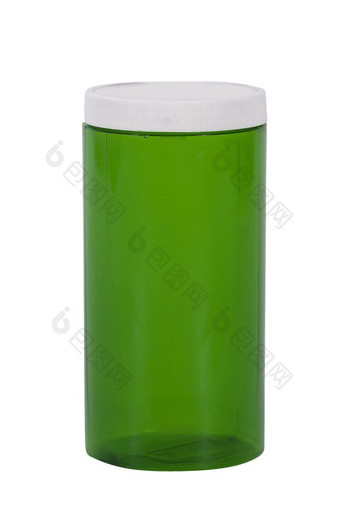 空处方医疗药丸瓶孤立的白色背景空处方医疗药丸瓶