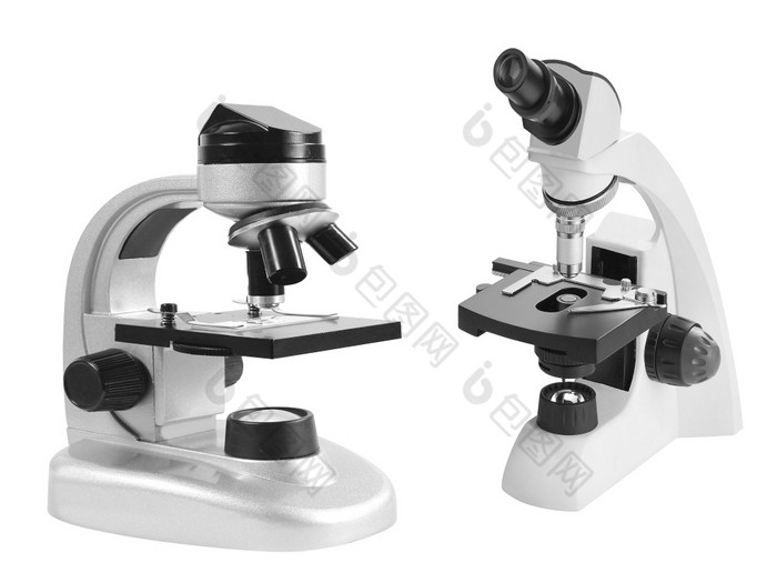 显微镜孤立的白色背景显微镜孤立的