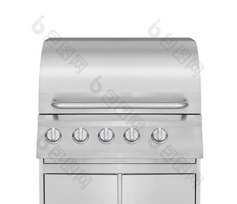 不锈钢钢气体炊具与<strong>烤箱</strong>孤立的白色背景不锈钢钢气体炊具与<strong>烤箱</strong>