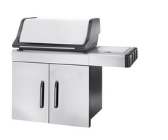 不锈钢钢气体炊具与烤箱孤立的白色背景不锈钢钢气体炊具与烤箱孤立的