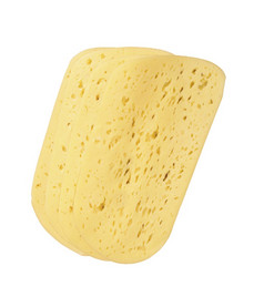 薄片瑞士奶酪孤立的白色背景薄片瑞士奶酪