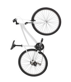 白色自行车孤立的白色背景白色自行车孤立的