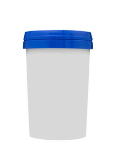 蓝色的食物塑料容器孤立的白色