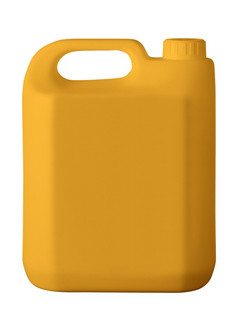 橙色塑料油罐白色背景