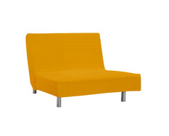 橙色沙发孤立的白色背景