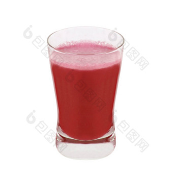 <strong>草莓汁</strong>玻璃孤立的白色背景