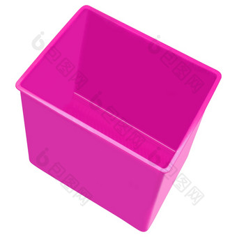 紫色的<strong>塑料桶</strong>孤立的白色背景