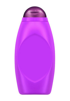 紫色的塑料瓶白色背景