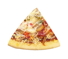 披萨片孤立的白色背景