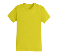 黄色的t恤孤立的