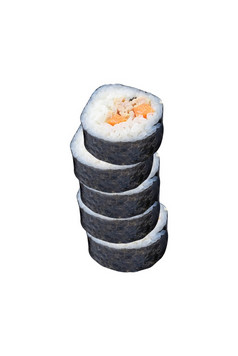 寿司卷孤立的白色背景
