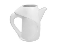 白色茶壶孤立的白色