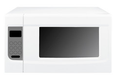 微波烤箱孤立的白色背景