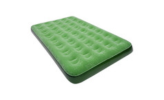 绿色空气床垫孤立的