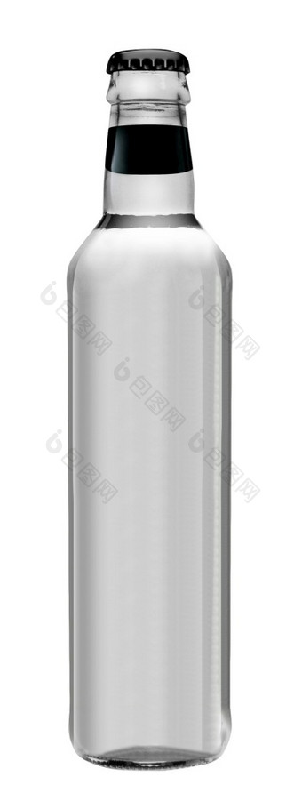 苏打水水玻璃瓶孤立的白色背景苏打水水玻璃瓶孤立的