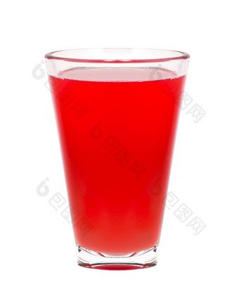 草莓汁玻璃孤立的白色背景草莓汁玻璃孤立的白色