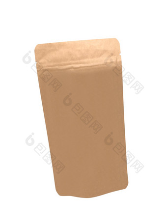 棕色（的）纸袋孤立的白色背景棕色（的）纸袋孤立的白色背景