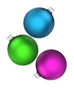 集色彩斑斓的圣诞节灯泡孤立的白色集色彩斑斓的圣诞节灯泡