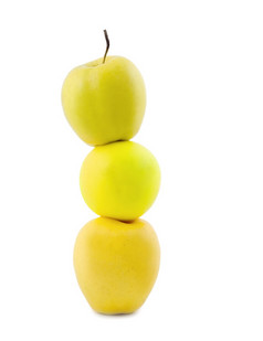 平衡节食苹果孤立的白色背景苹果