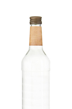 瓶伏特加孤立的白色背景瓶伏特加