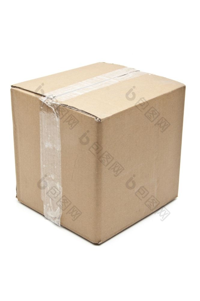 纸板盒子纸箱容器孤立的白色背景纸板盒子纸箱容器