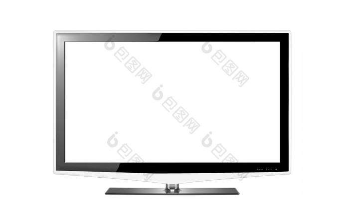 高定义电视孤立的白色背景高定义电视