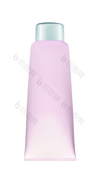 光紫色的化妆品奶油管孤立的白色背景光紫色的化妆品奶油管